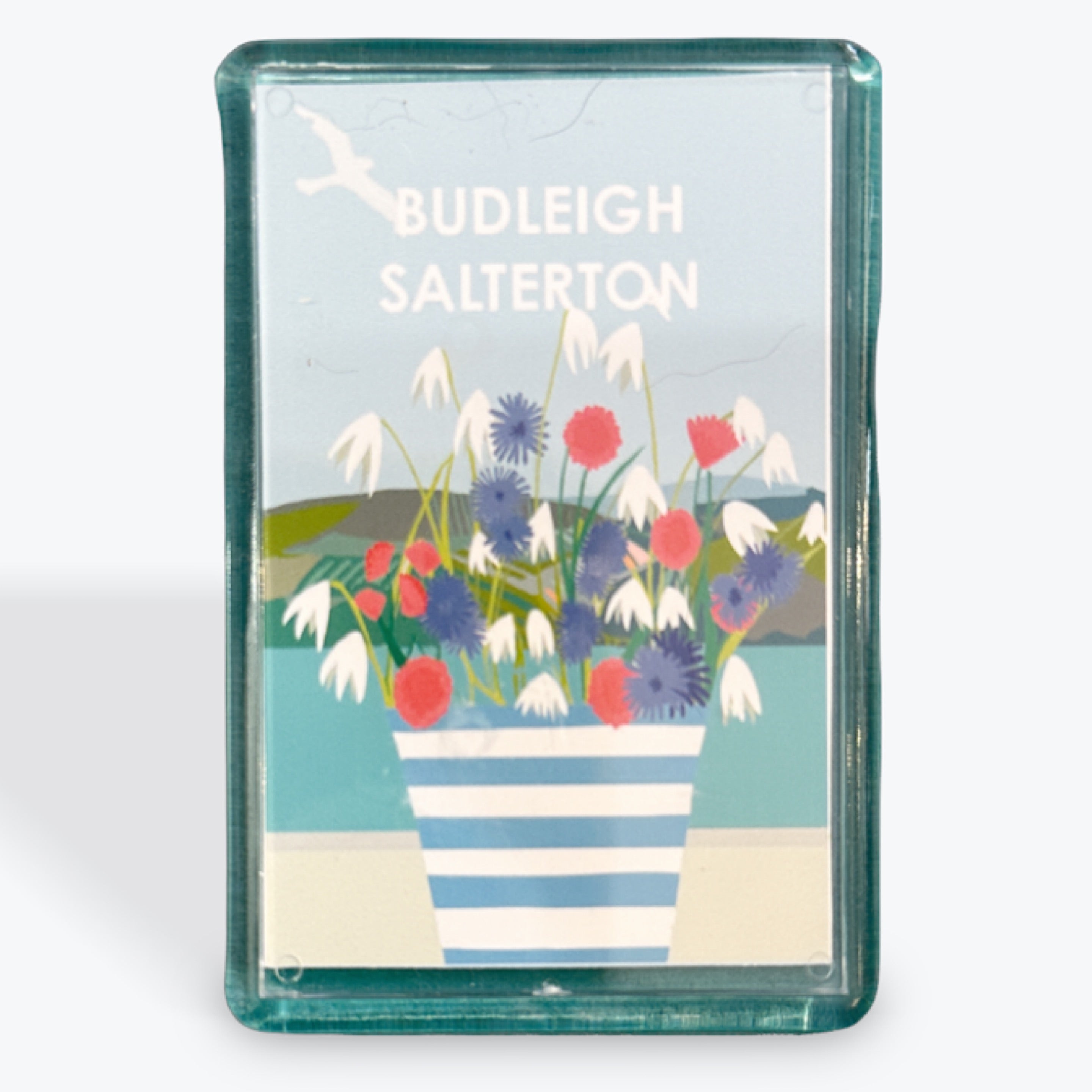 Budleigh Salterton Fridge Magnet featuring Flowers