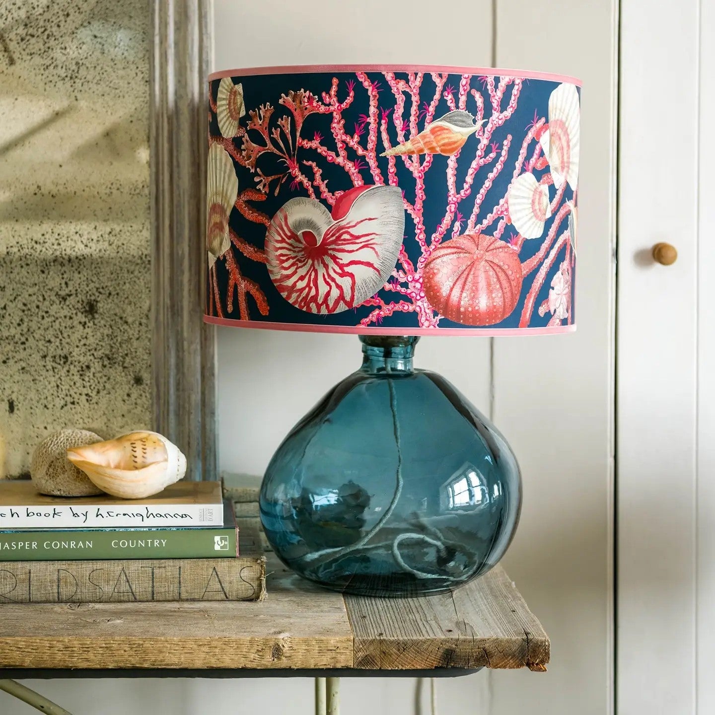 Shell Seeker Lampshade 45cm - Ink Blue