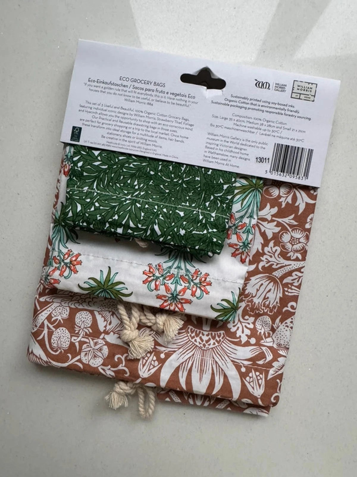 William Morris at Home Eco Grocery Bags – Set of 3