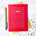 Red and Gold Wise Words Christmas Card