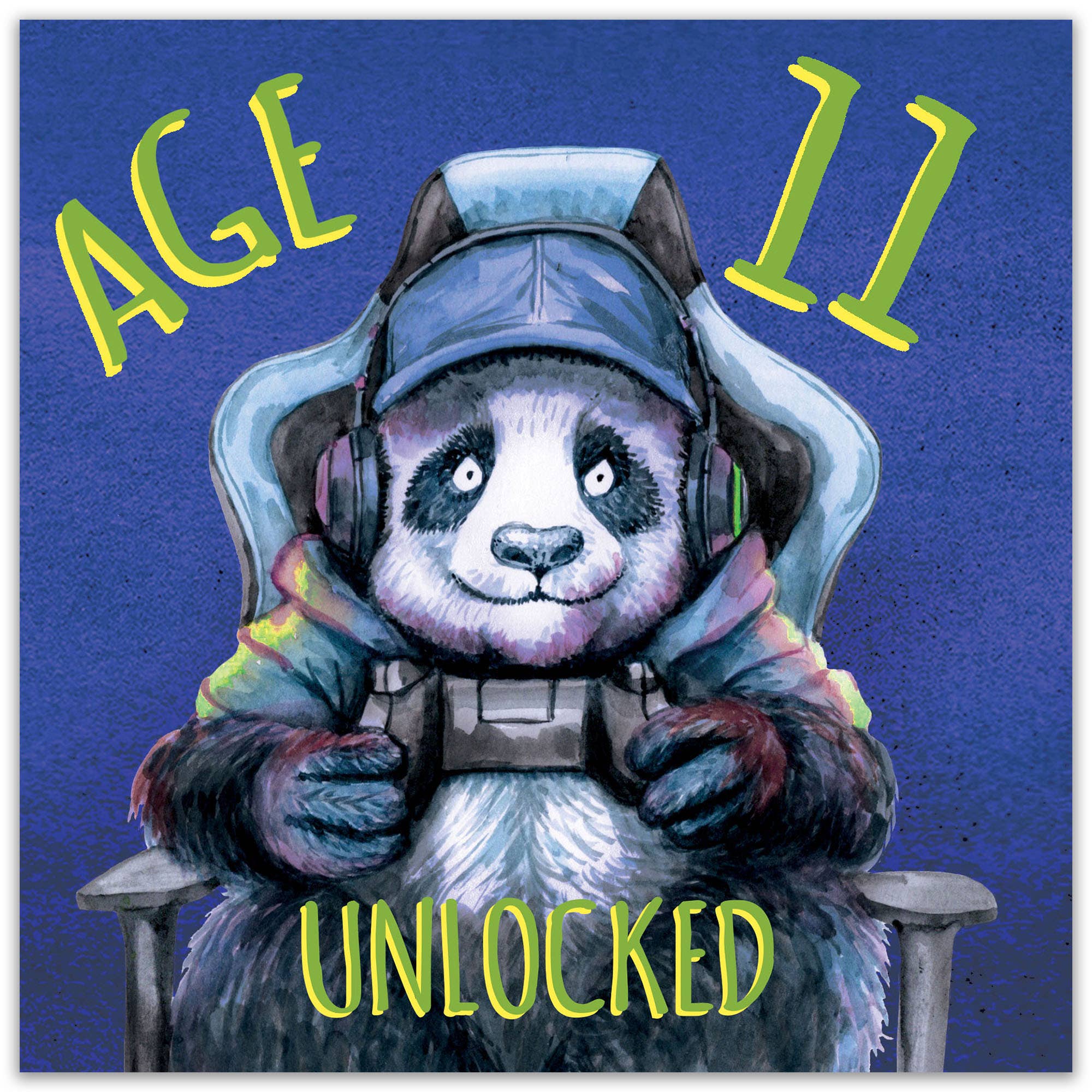 Age 11 Birthday Card - Gaming - Panda