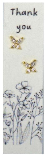 Thank You Gold Butterfly - Earrings on seed paper