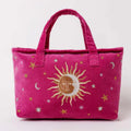 Elizabeth Scarlett Fuchsia Velvet Day Bag