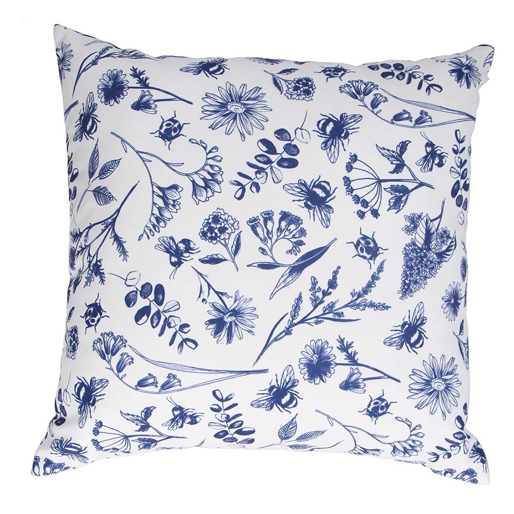 Gisela Graham Blue Meadow Cushion