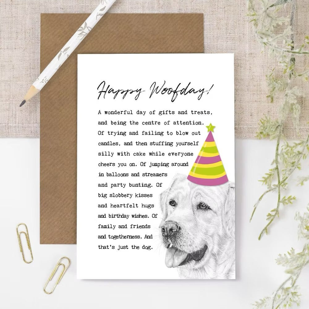 Labrador, Happy Woofday, Card
