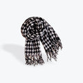 Black and White Houndstooth Scarf