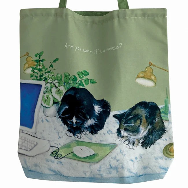 Packable Tote - Office Cats