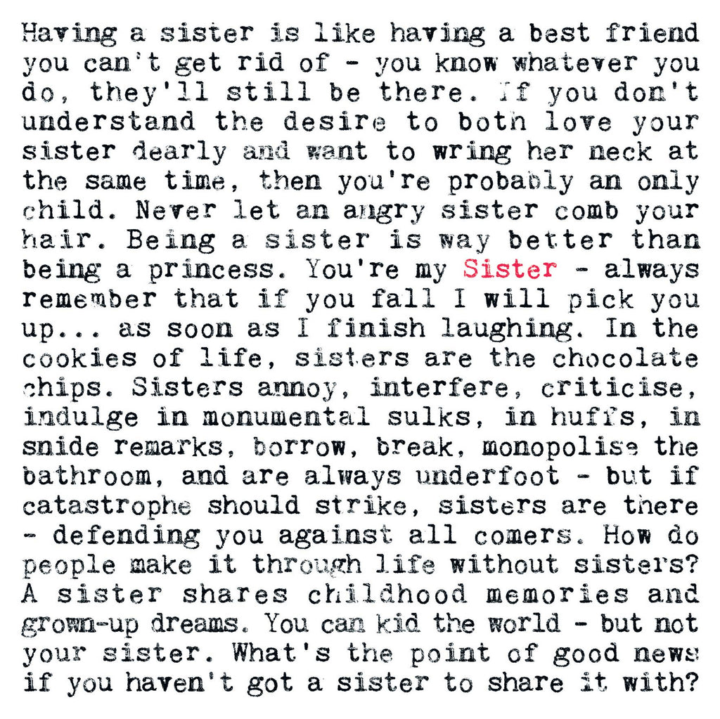 Sister Quotes Card For Her