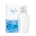 Inis Cologne Spray 100ml frosted bottle with wave-cap stopper alongside ocean-themed box, on white background