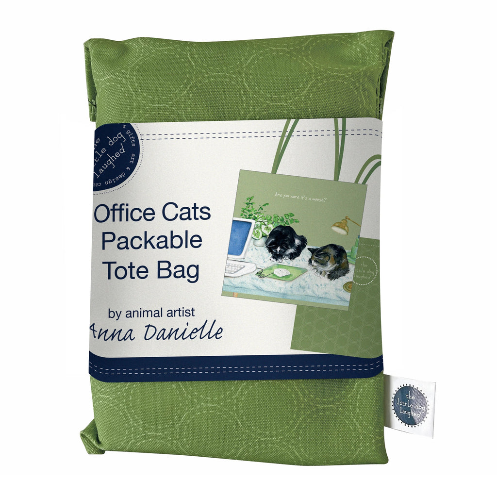 Packable Tote - Office Cats