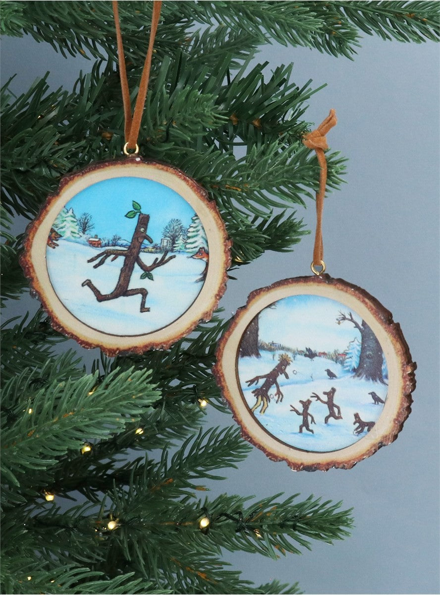 Hanging Decoration - Stick Man Wood Log