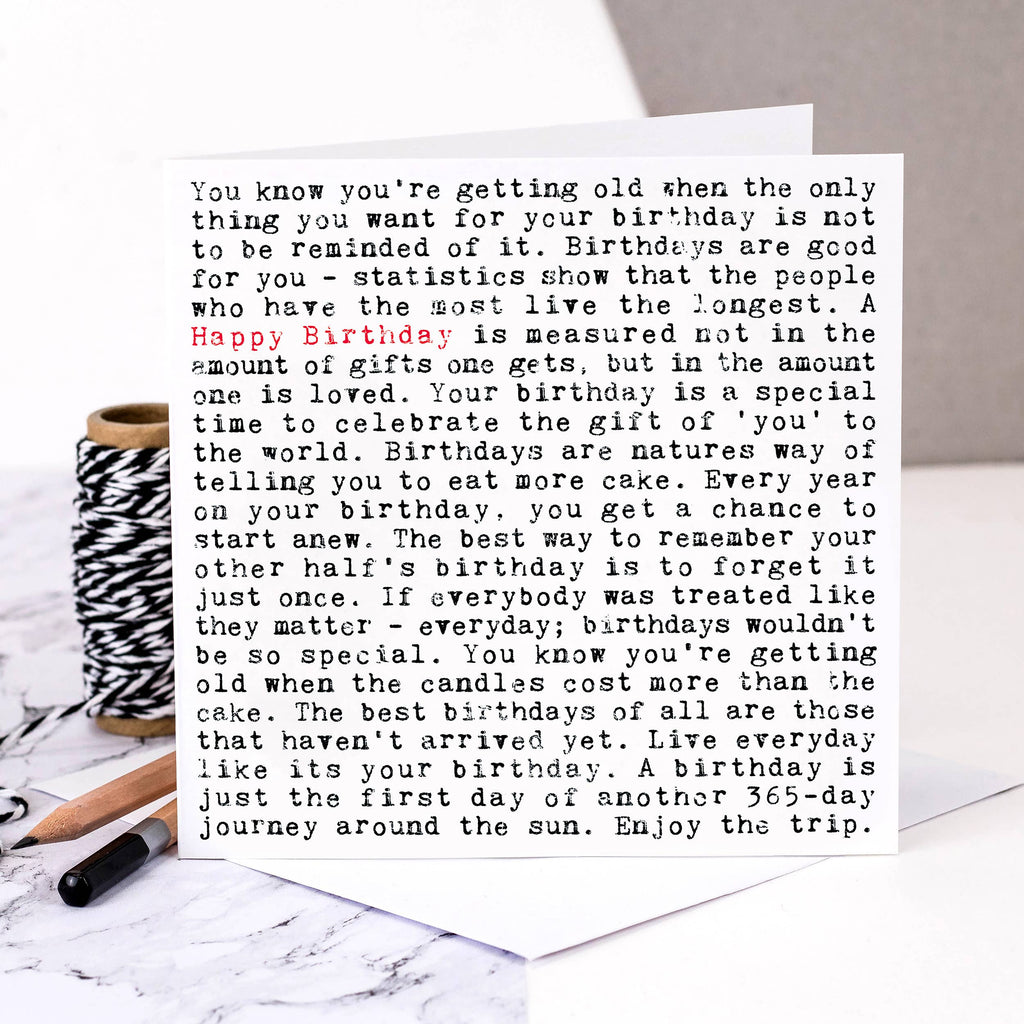 Birthday Card With Funny Quotes