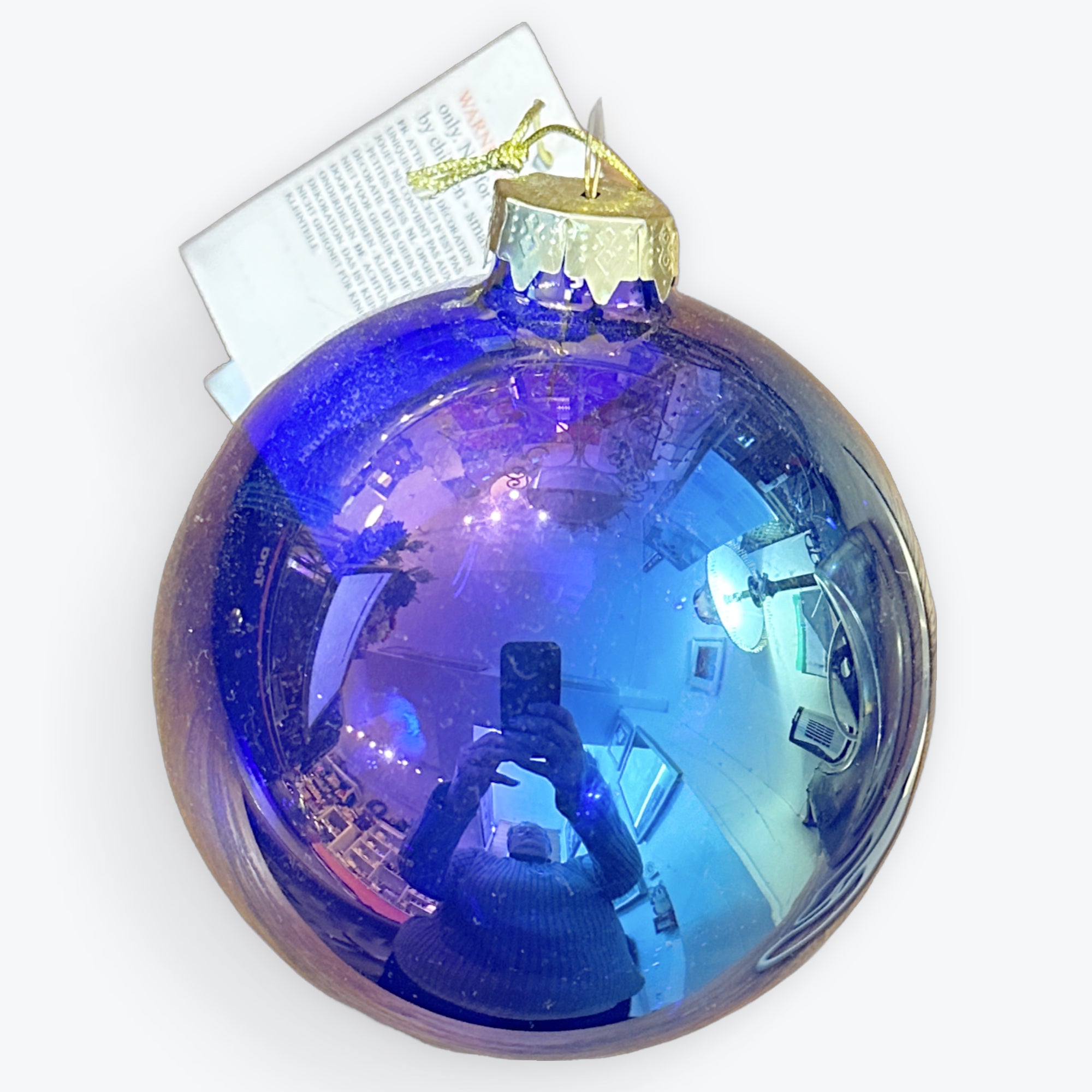 Glass Bauble - blue / purple