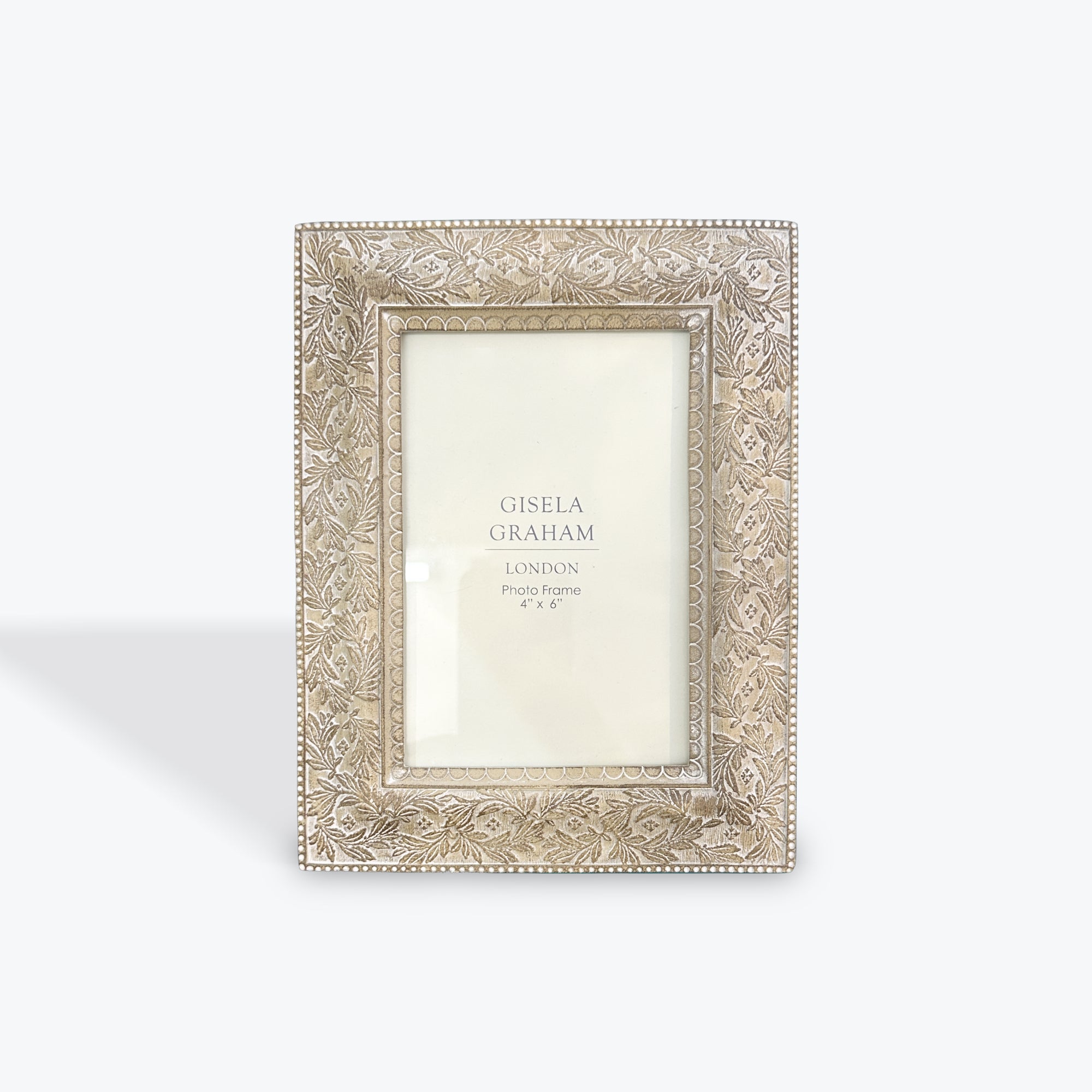 Taupe Wood Effect Leaf Resin Picture Frame 4x6