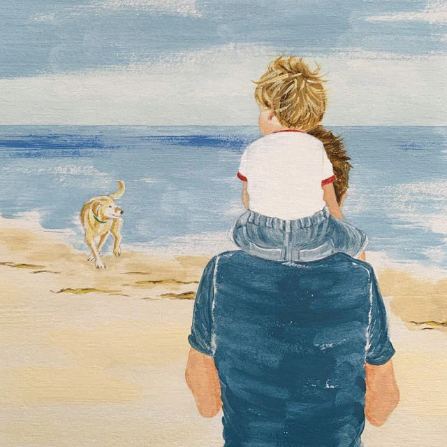 My Daddy's Shoulders - Greeting Card