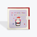 Daughter Penguin Christmas Square Peg Card