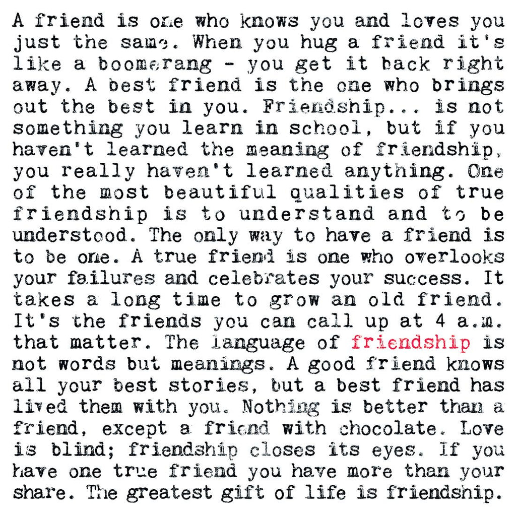 Friendship Card, Heartwarming Quotes For Friends