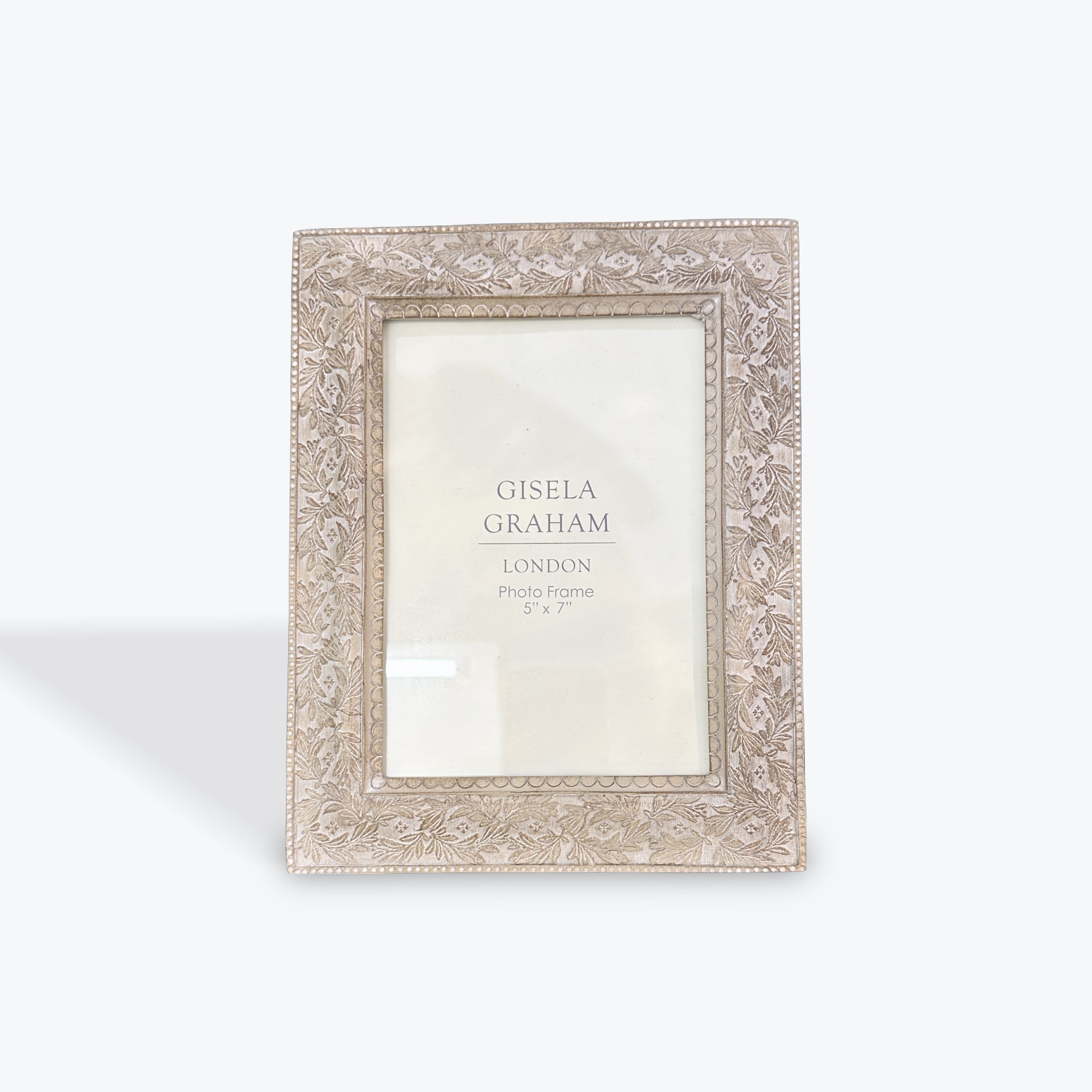 Taupe Wood Effect Leaf Resin Picture Frame 5x7