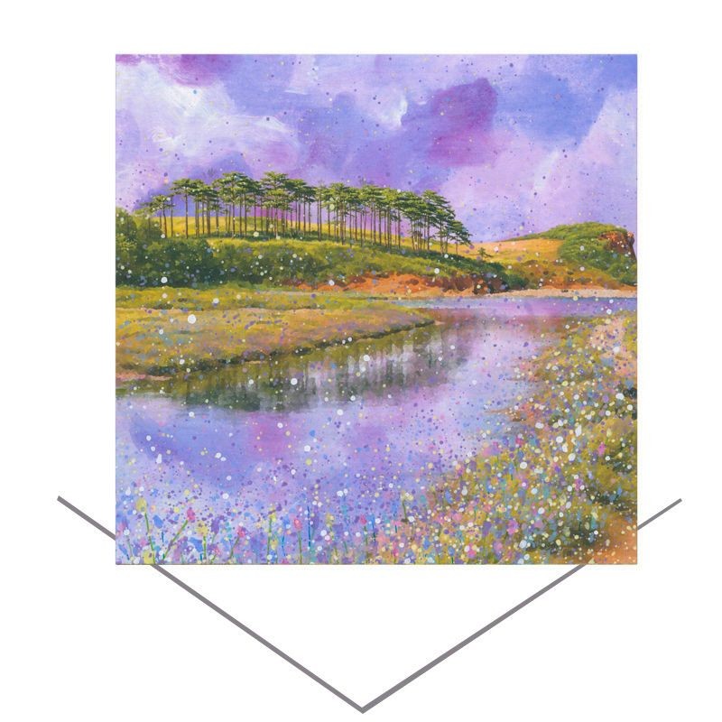 Otter Estuary Budleigh Salterton greeting card by Emily Ward Arts