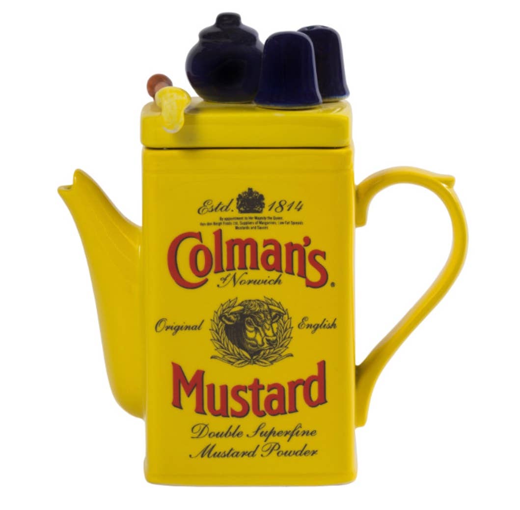 Colmans Mustard Tin Teapot