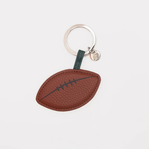 Brown Rugby Ball Keyring