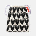 Mono Looped Hearts Drawstring Laundry Bag
