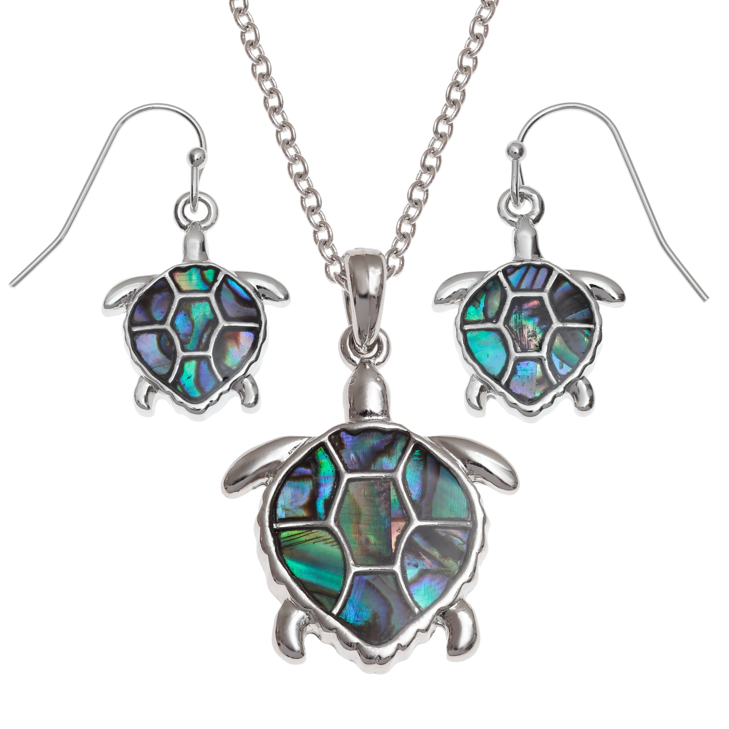 Sea Turtle Jewellery Set - Necklace & Earrings