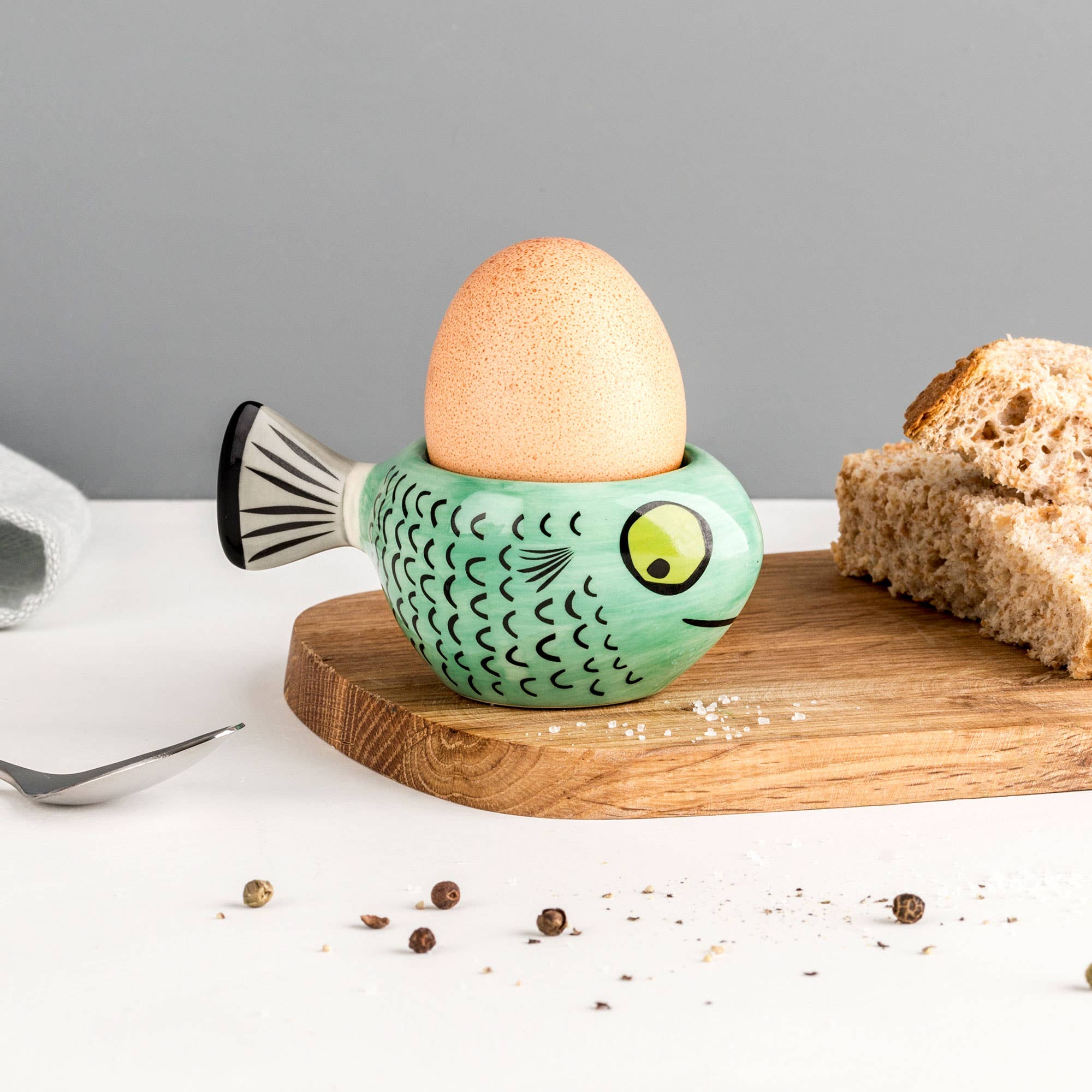 Green Fish Egg Cup | Hannah Turner
