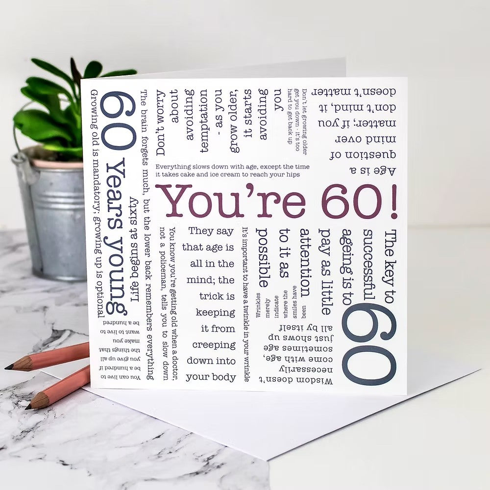 60th Birthday You're 60 Card