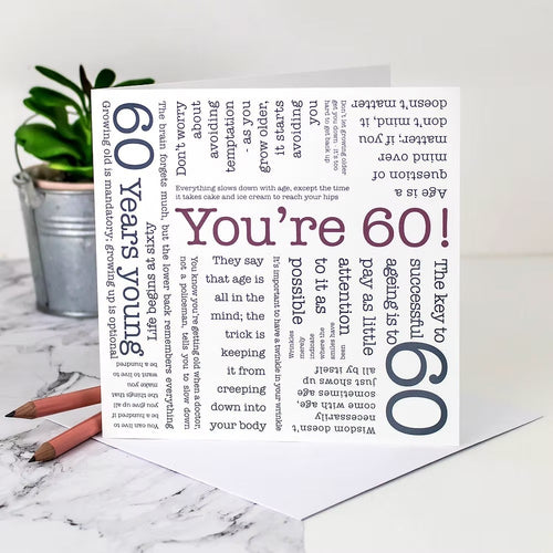 60th Birthday You're 60 Card