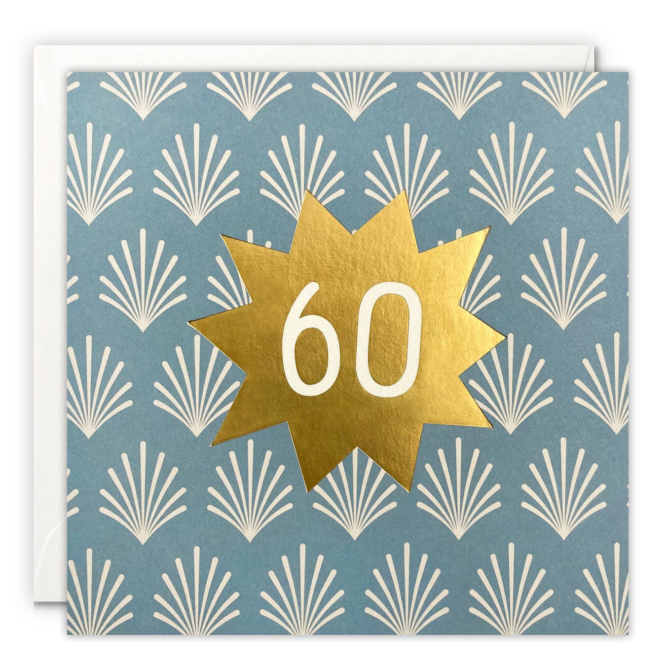 Gold Foiled Age 60 Birthday Card - Deco