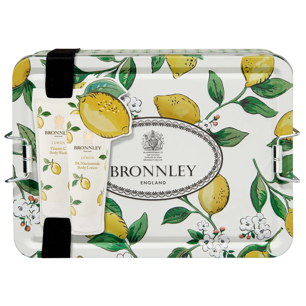 Bronnley Lemon Edition Tin - Body Wash & Body Lotion