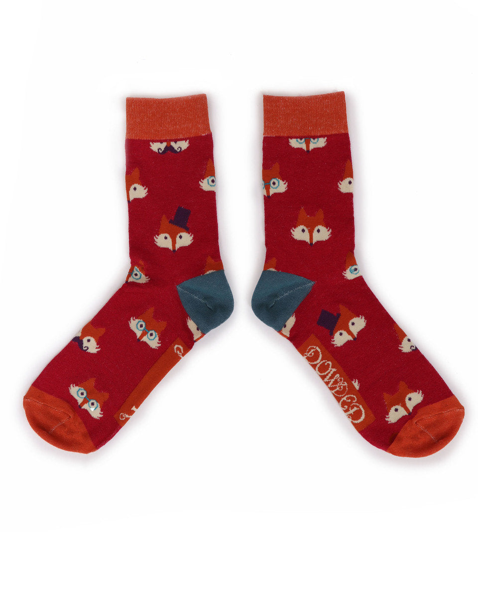 Powder Foxy Men's Ankle Socks in Fuchsia