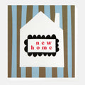 Caroline Gardner Blue/Khaki Stripe New Home Card
