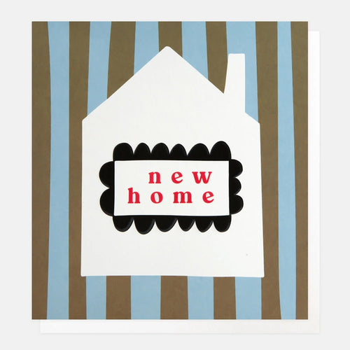 Caroline Gardner Blue/Khaki Stripe New Home Card