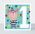 Age 1 Bear Birthday Card