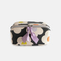 Multi Flower Charcoal Diagonal Flat Lay Cosmetic Bag