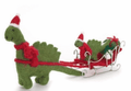 Felt Amica Diplodocuses with Presents on Sleigh