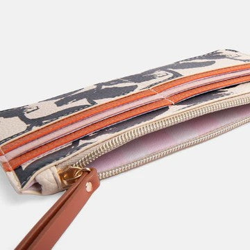 Caroline Gardner Mono Bloom Long Patch Purse