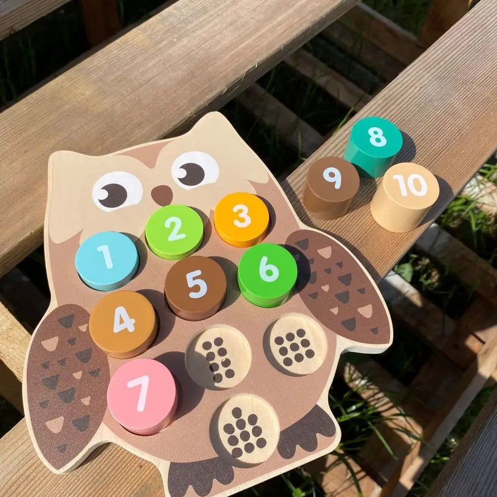 Woodland Owl Number Block Puzzle