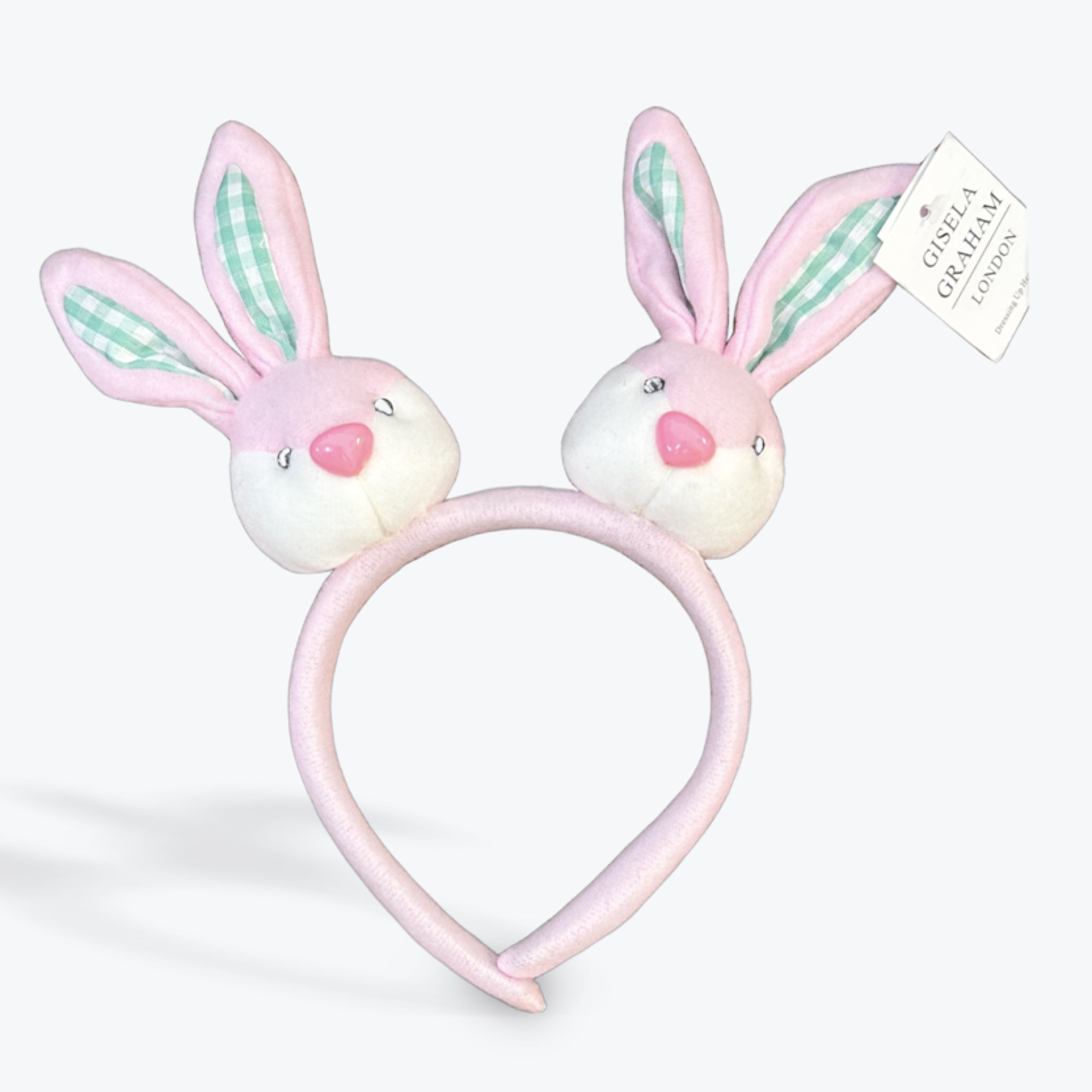 Small Pink Headband With Bunny Rabbits