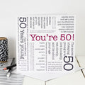 50th Birthday You're 50 Quotes Card