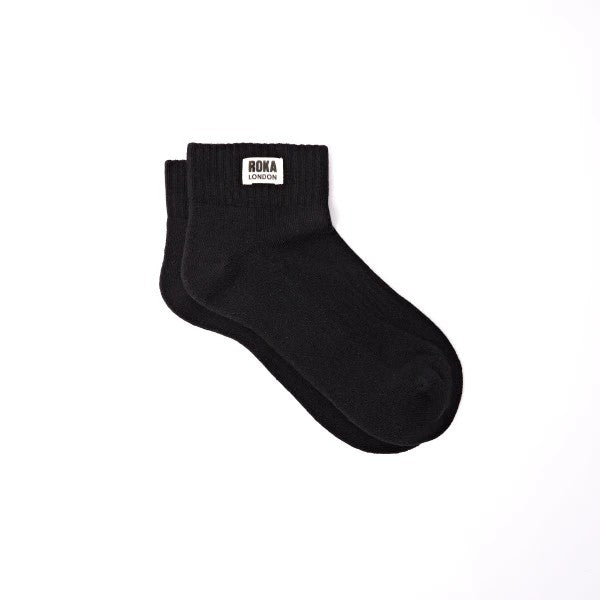 Roka Black Organic Cotton Socks one size