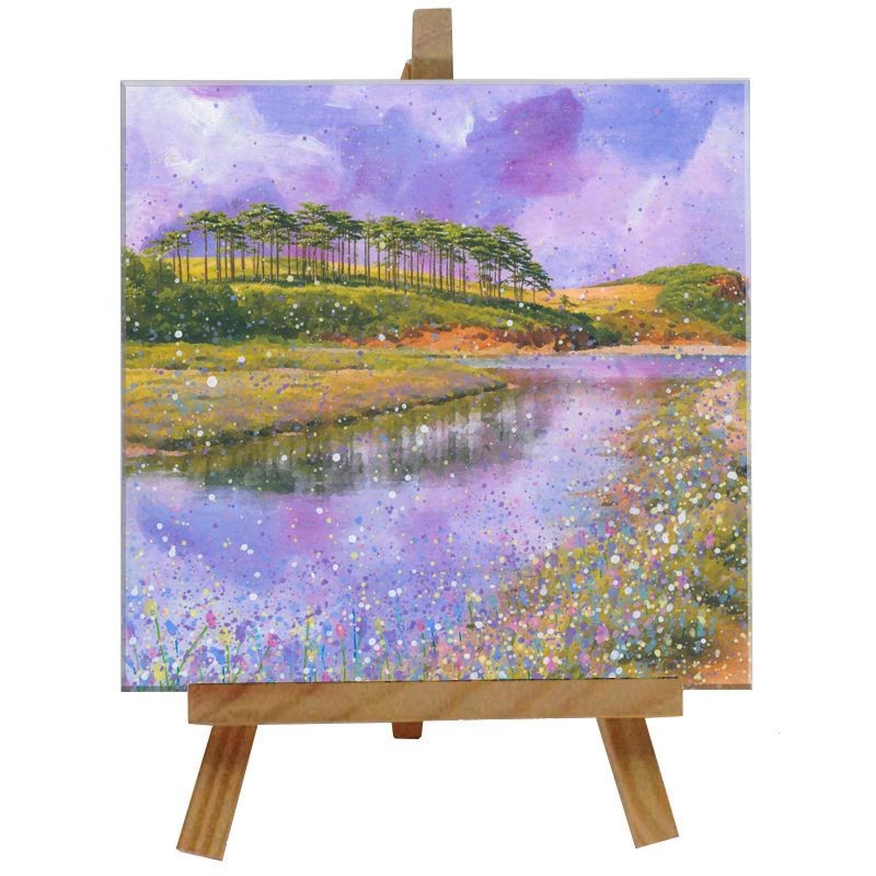 Otter Estuary Tile with Easel