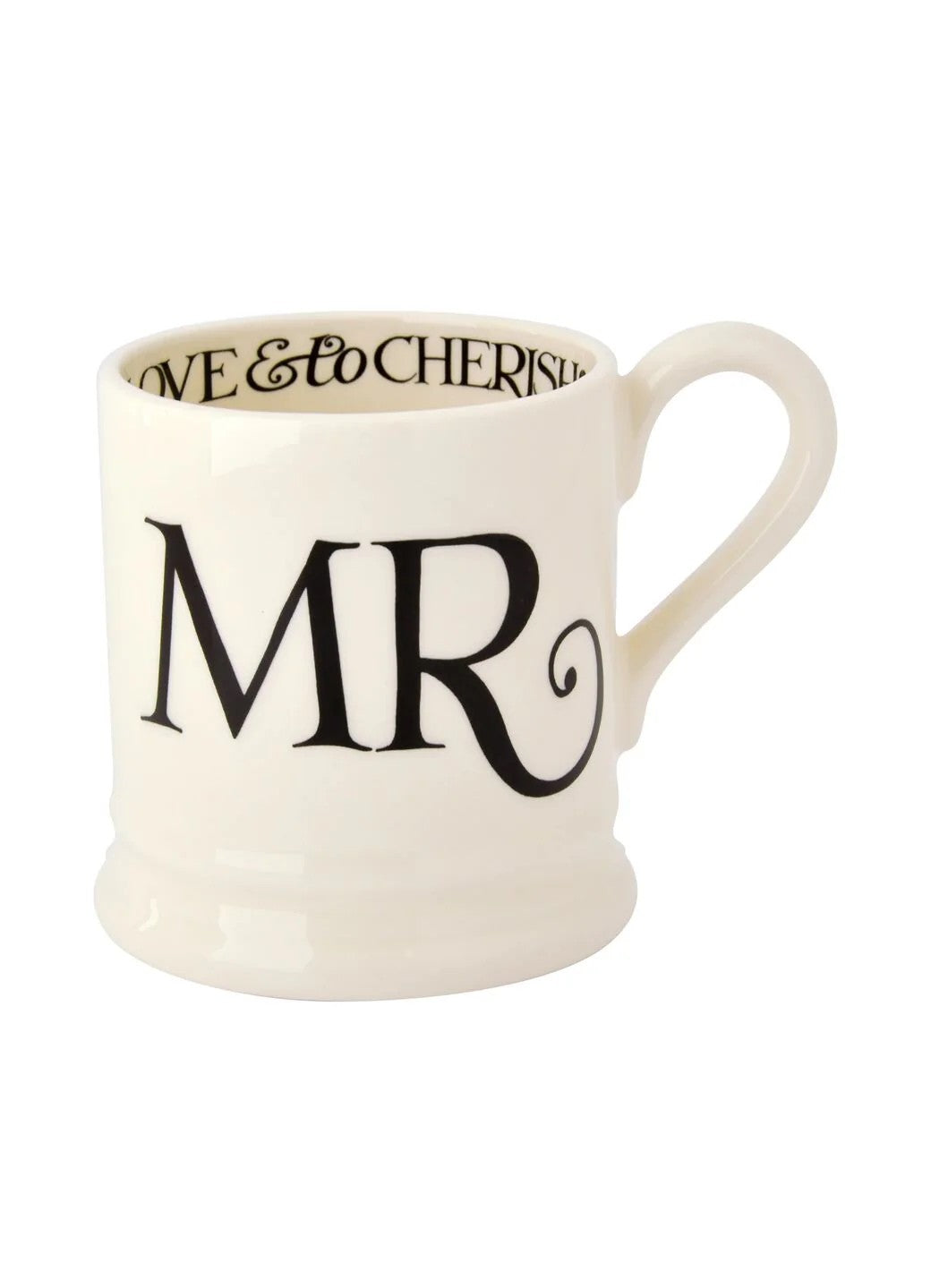 Emma Bridgewater Black Toast 'Mr & Mrs' Set of 2 1/2 Pint Mugs Boxed