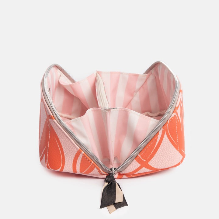 Pink Linked Hearts Diagonal Cosmetic Bag