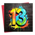 Age 13 Graffiti Birthday Card