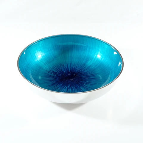 Brushed Aqua Fruit Bowl 25cm