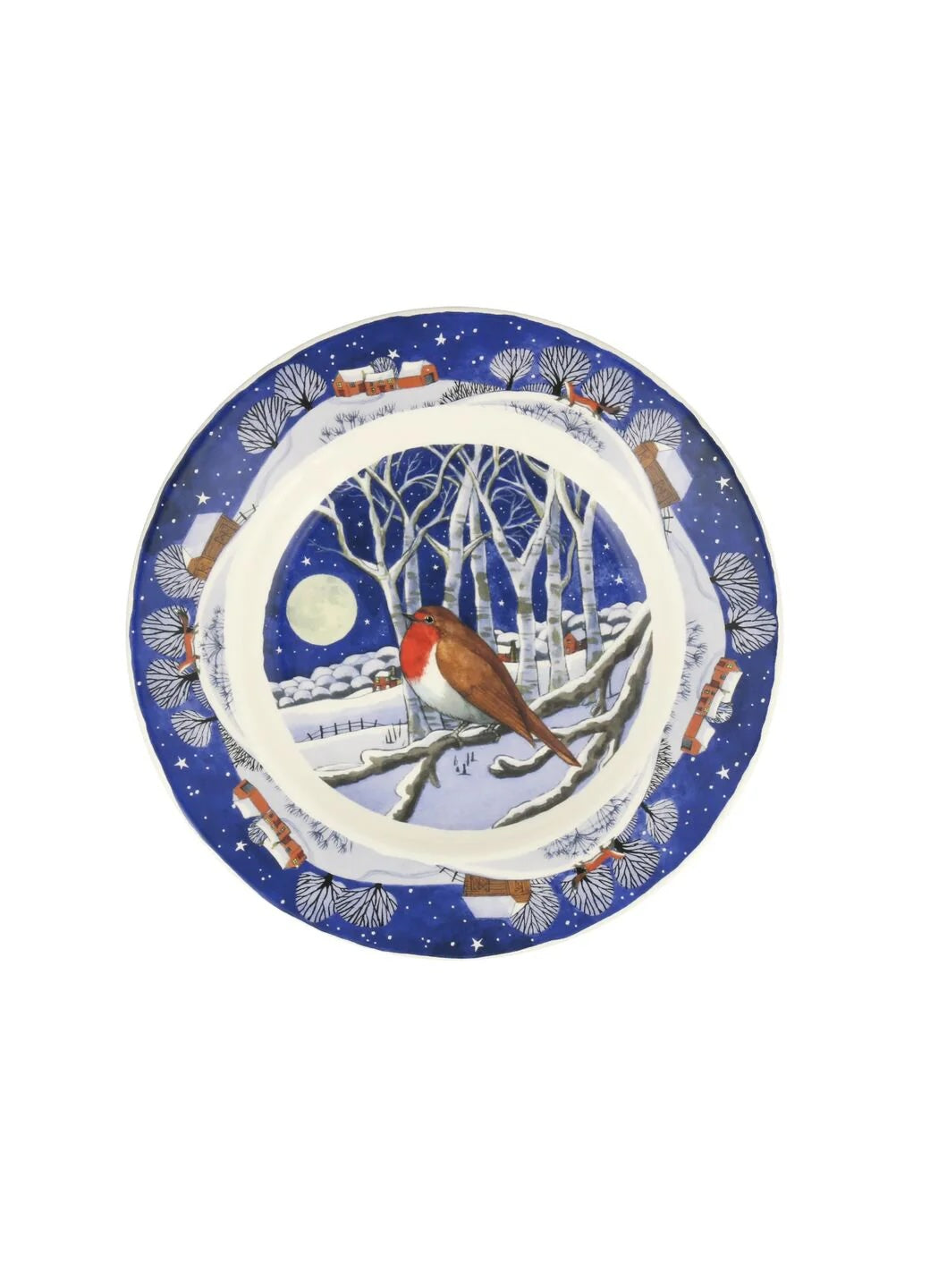 Emma Bridgewater Midnight Robin Medium Dinner Plate