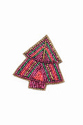 Multi Stripe Christmas Tree Brooch